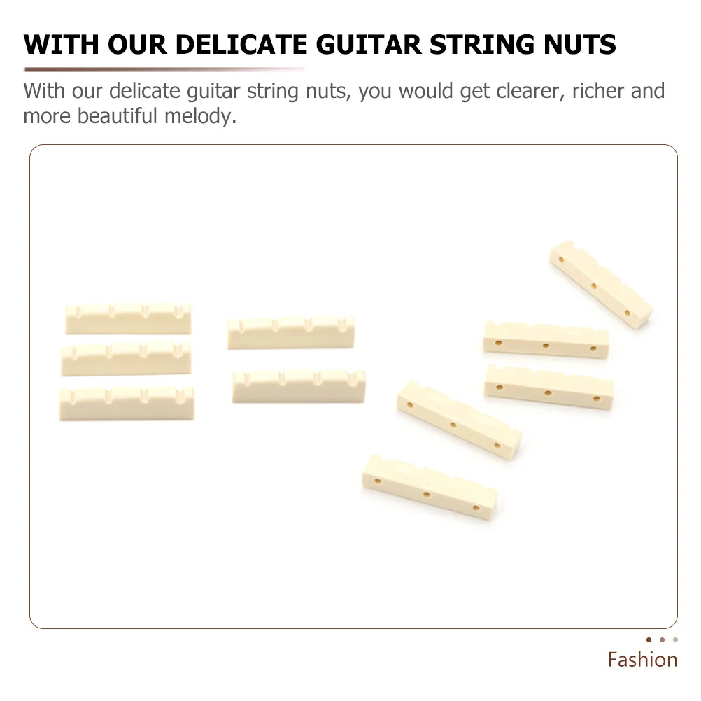 5 قطعة 4-سلسلة مشقوق المكسرات مسطحة القاع استبدال للكهرباء الصوتية وتر غيتار الجوز ترقية الحفاظ على أجزاء الغيتار