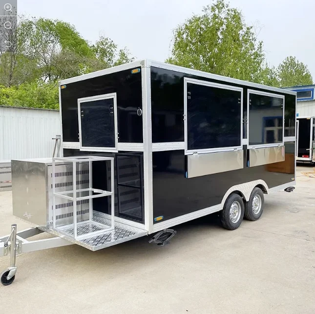 16Ft Commercial Food Truck Concession Street Mobile Truck Pushcart Fast Food Trailer