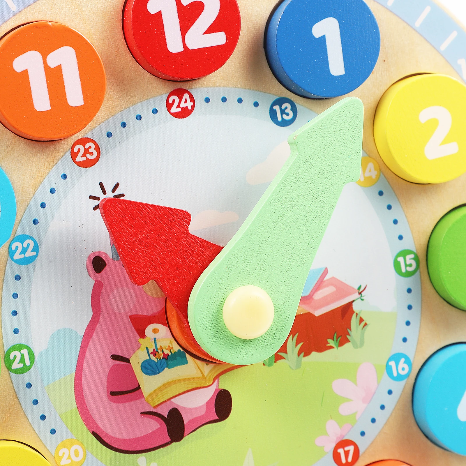 

Digital Clock Teaching Aids Family Bonding Toy Kids Learning Toys Cognitive Development Preschool Wood Model Shape Recognition