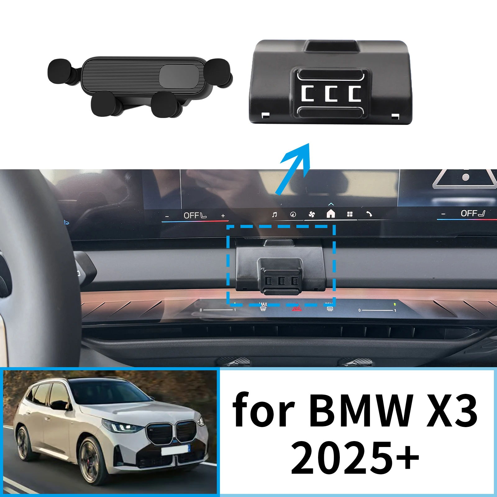 

Car Mobile Phone Holder for BMW X3 2025 2026 GPS Bracket Navigation Stand Auto Accessories