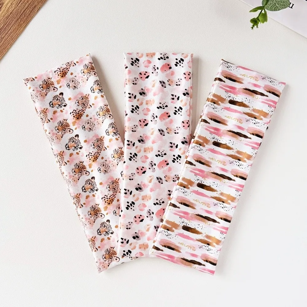 New High Elasticity Leopard Print Headband Sweat Absorbing Breathable Yoga Headband Wide-brimmed Wide Brim Headband Yoga
