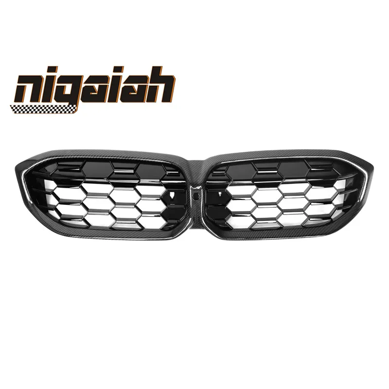 Car Front Grille Front Kidney Grill LCI  For BMW 3 Series G20 G21 2022 Up Carbon Fiber Grille