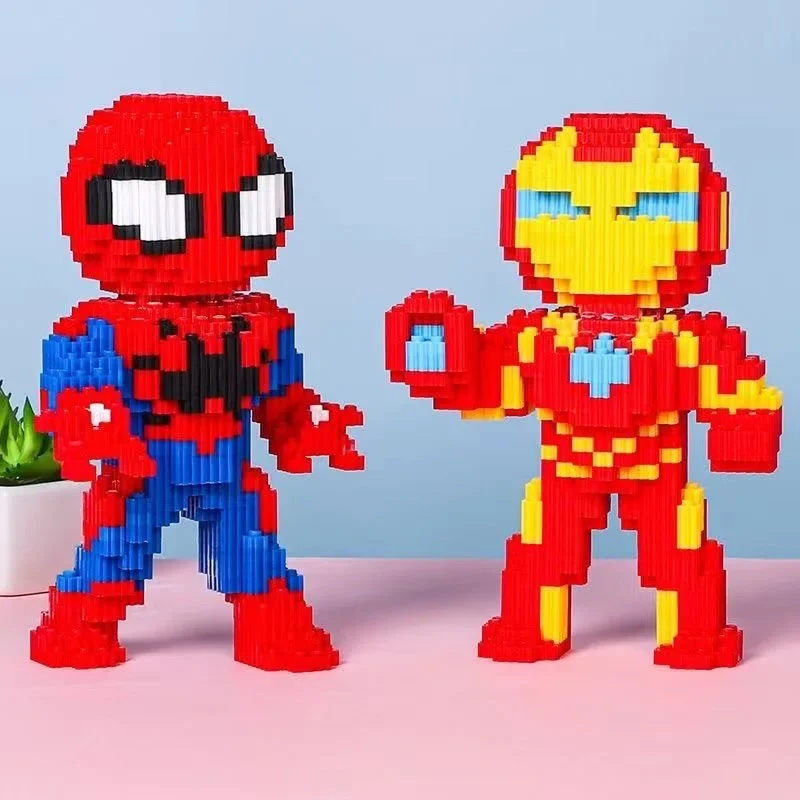 Movie Superhero Avengers Doll Building Blocks Small Particles Asembled Building Blocks Iron Man Spider Toys Kid Christmas Gift