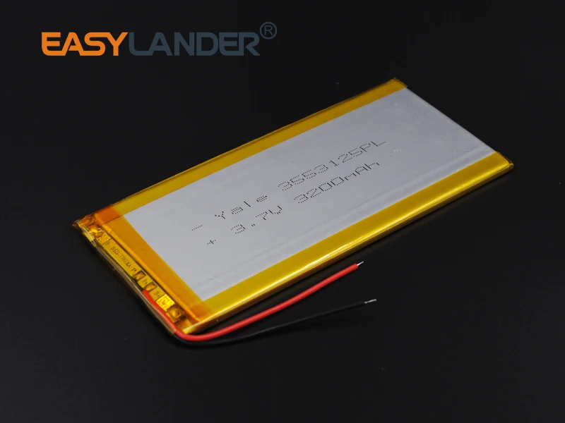 3553125 3.7V 3200mAh Rechargeable Lithium Li-ion Li Polymer Battery For CUBE talk7 Tablet PC safety lamp E-book 3555125