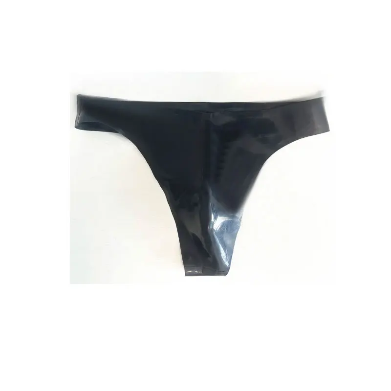 Handmade Sexy Hot  Blue Latex Underwear  Men Latex Rubber T-back Thong G-string Customize Underwear