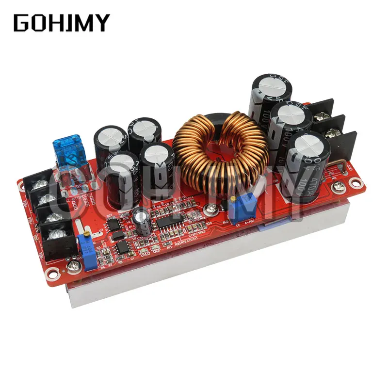 DC-DC 1500W 30A Voltage Step Up Converter Boost CC CV Power Supply Module Constant Current Module With Fan 10-60V to 12-90V