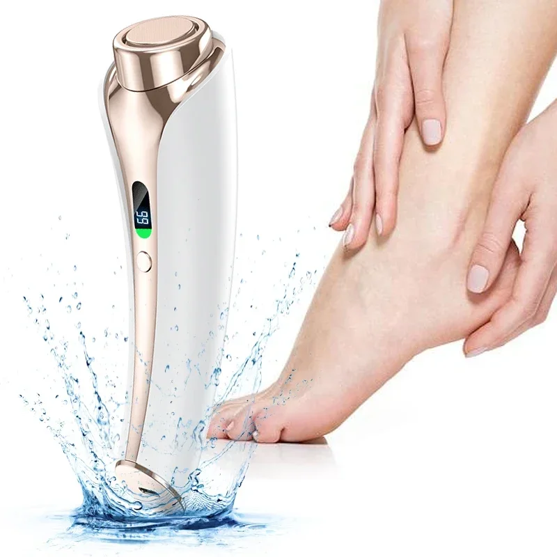 Electric Foot File Rechargeable Foot Grinder Reviews Dead Hard Skin Scrubber Best Foot Callus Remover With LED Light