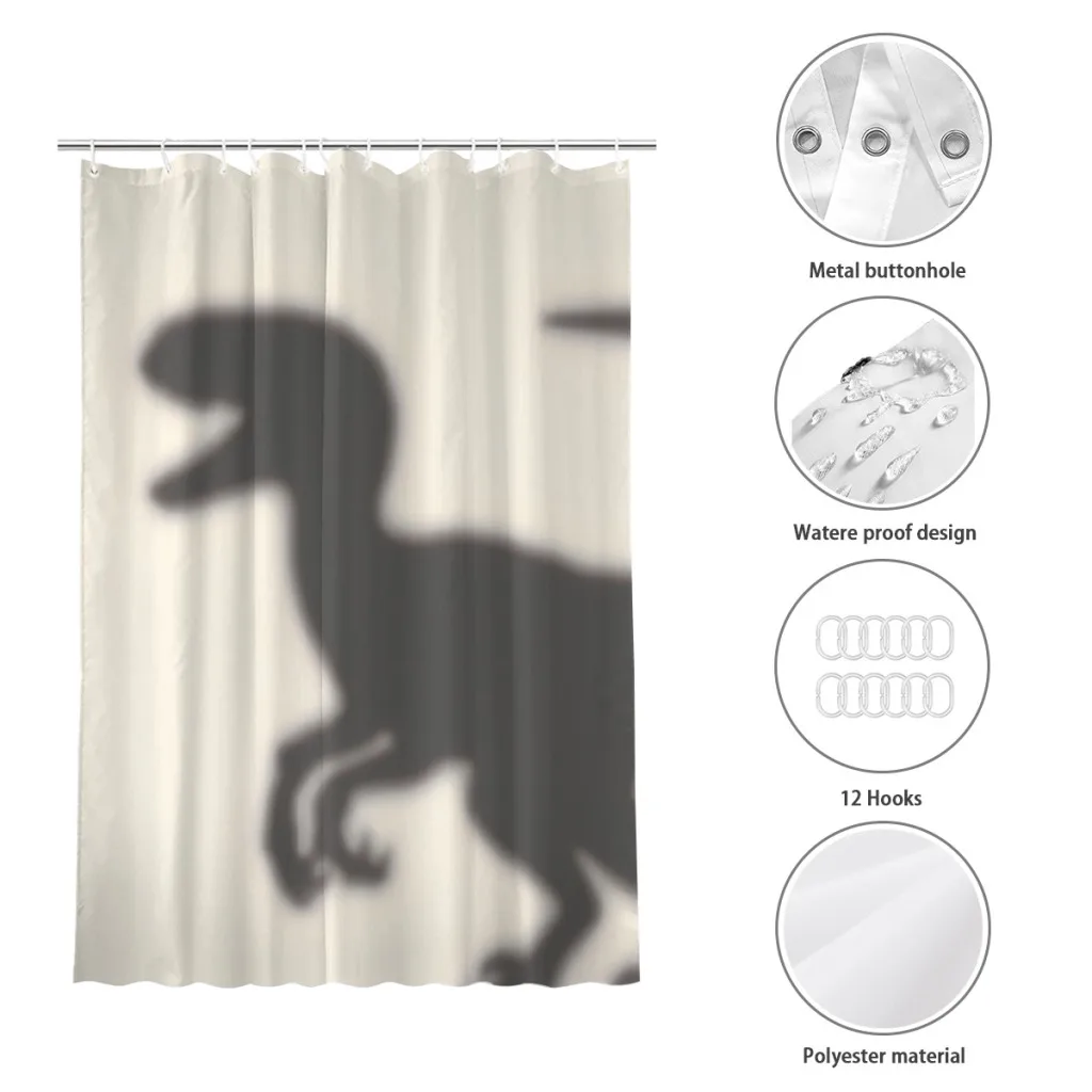 The Shower Bathroom Shower Curtains Dinosaur Waterproof Partition Unique Home Decor Bathroom Accessories