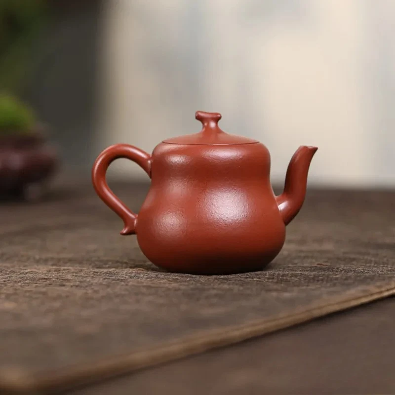 90ml Tradition Yixing Purple Clay Teapot Handmade Gourd Shape Tea Pot Raw Ore Dahongpao Kettle Chinese Household Zisha Tea Set