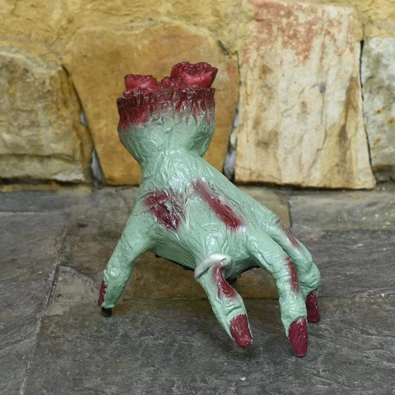 

Y4QA Scary Moving Hand Horror Decors Prank Props Decor