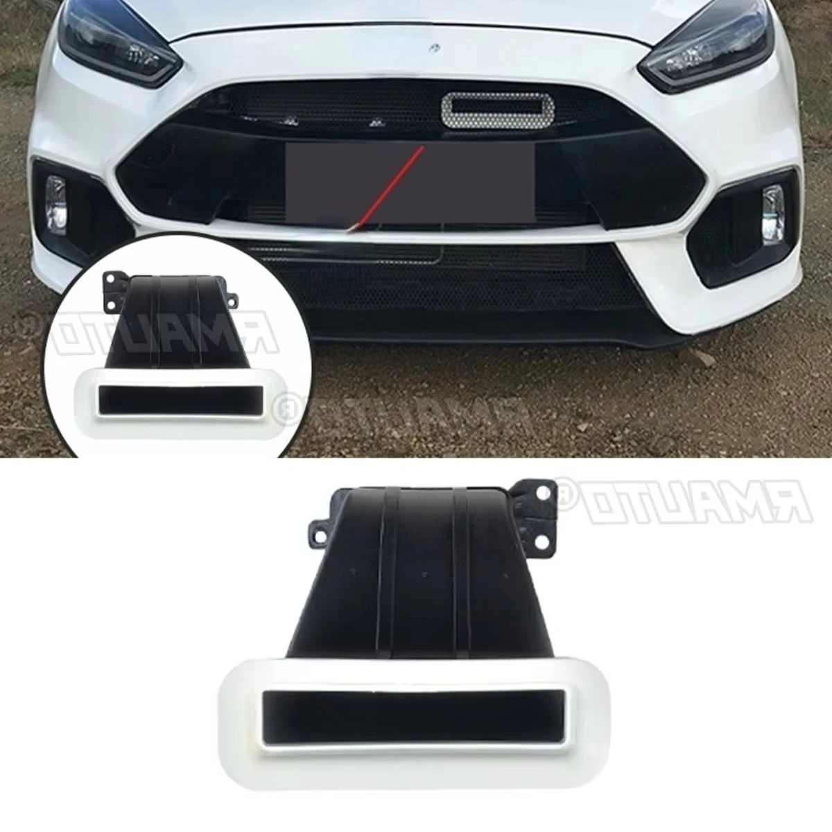 

Для Ford Focus ST 2012-2018 автомобильный передний воздухозаборник, разветвитель, аксессуары, крышка разветвителя, накладка вентиляционного отверстия, комплект кузова
