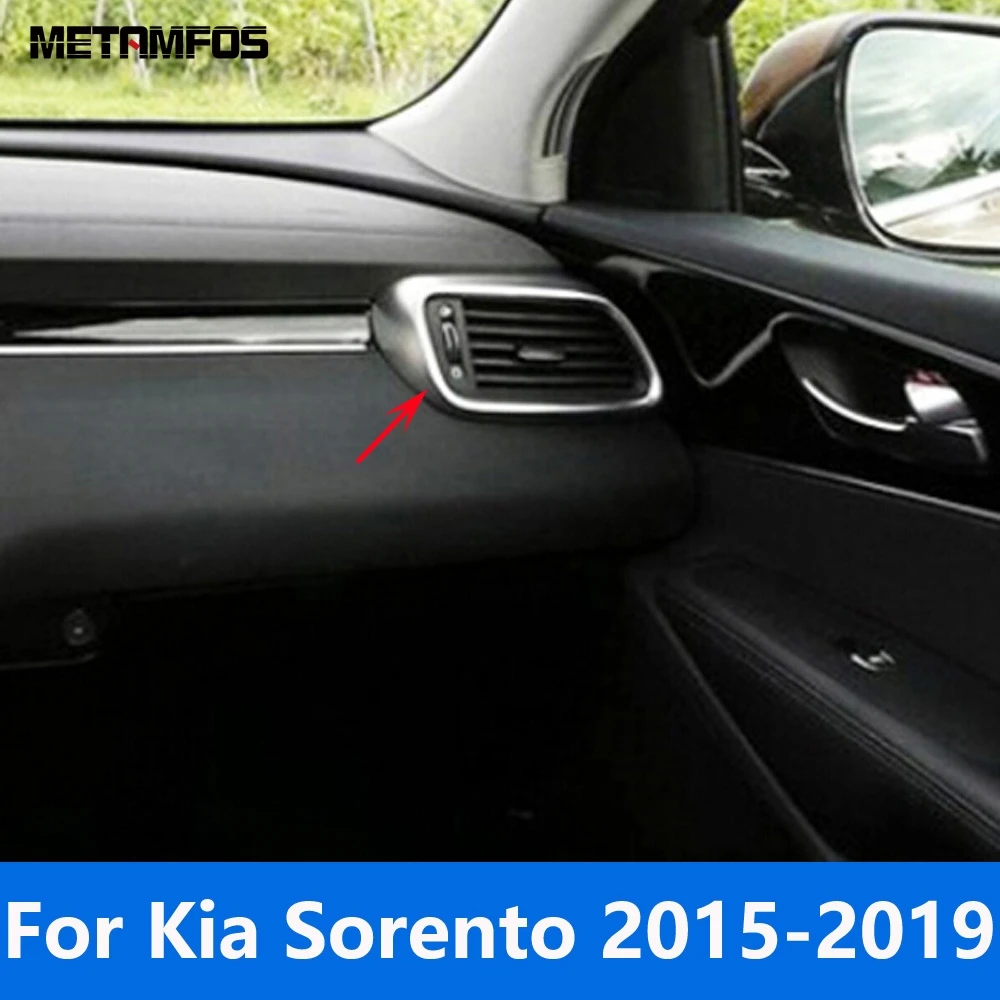 Front Air Condition Vent Outlet Cover Trim For Kia Sorento 2015 2016 2017 2018 2019 Matte Decoration Interior Car Accessories