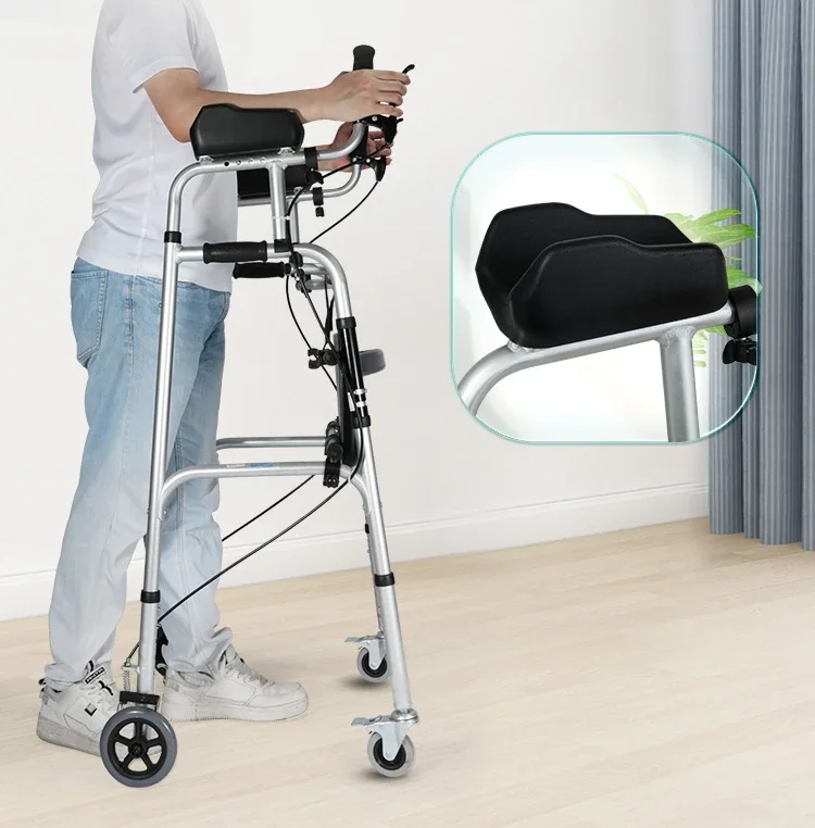 Elderly walking aids, walking aids with handbrake, disabled