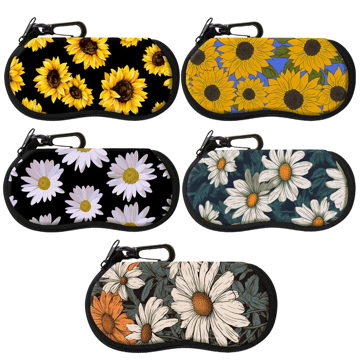 

Sunflower Soft Shell Glasses Case Daisy Glasses Protective Shell Clothing Accessories Men Women Fashion Glasses Bag Gifts
