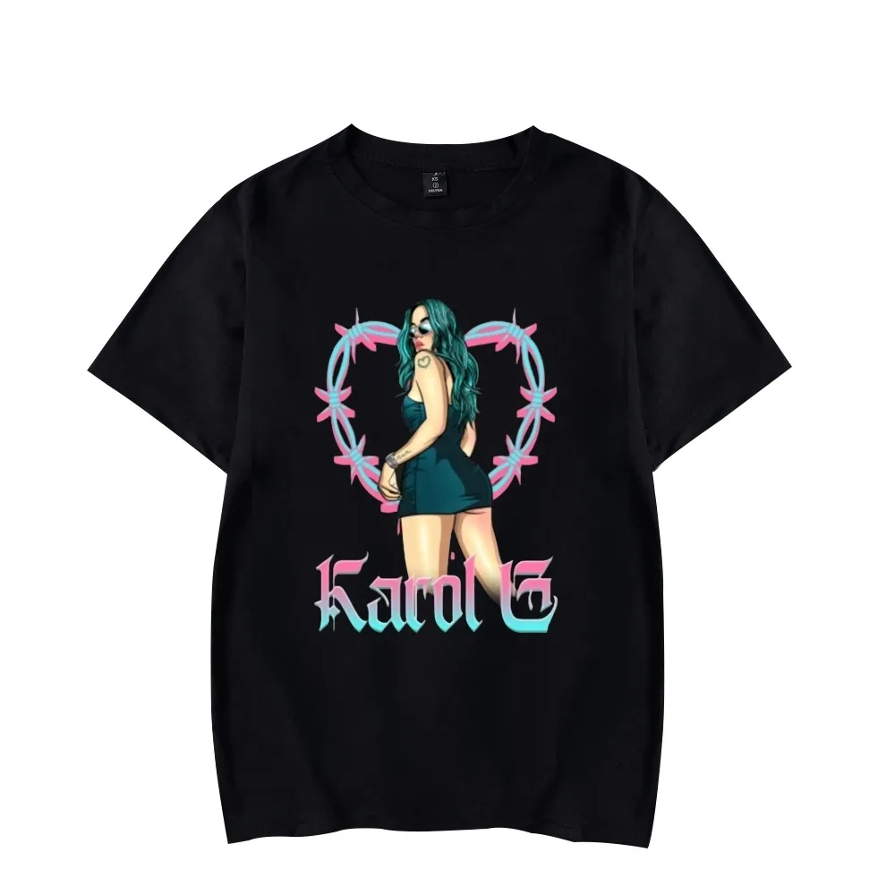 

2026 Karol G Tshirt Bichota Merch Unisex Crewneck Short Sleeve Women Men T-shirt Reggae Rapper Hip Hop Clothes