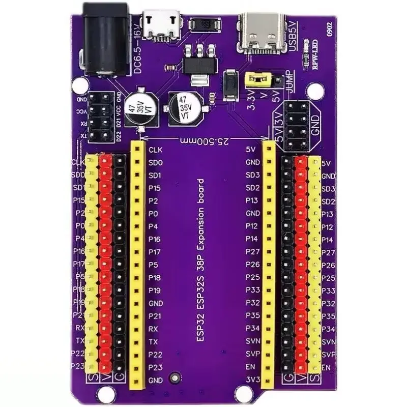 ESP32- Development Board TYPE-C USB CP2102 WiFi+Bluetooth Ultra-Low Power Consumption Dual Core ESP32-DevKitC-32 ESP-WROOM 38PIN