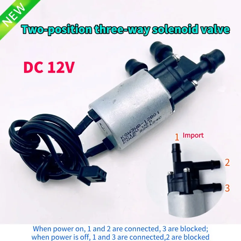 CJWV23 DC 12V 2-pozycyjny 3-drożny mały mini elektryczny zawór elektromagnetyczny Micro Water zawór sterujący przepływem powietrza urządzenie pompy medycznej