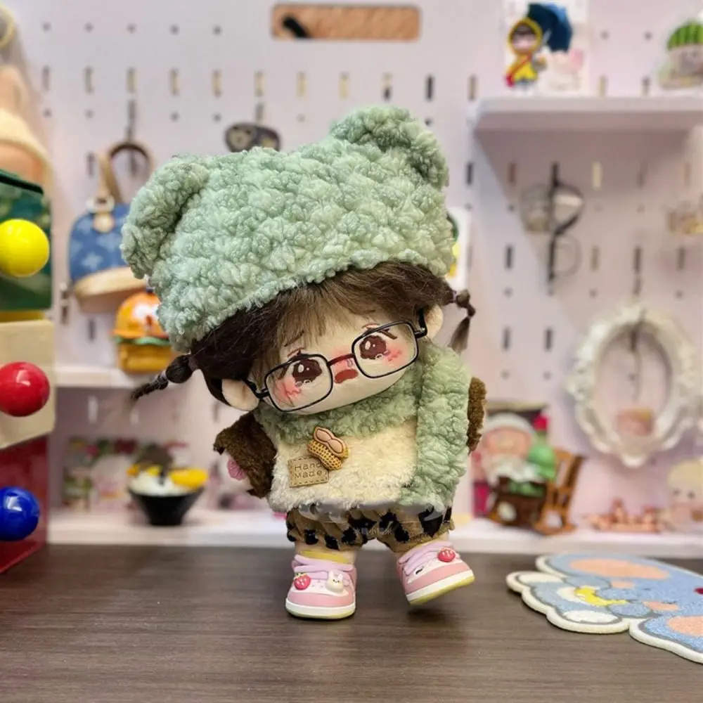 

Dress Up 20cm Cotton Doll Clothes Head Cover Onesuit Doll Winter Outfit Lovely Plush Toy Star Doll Clothes Doll Accessories