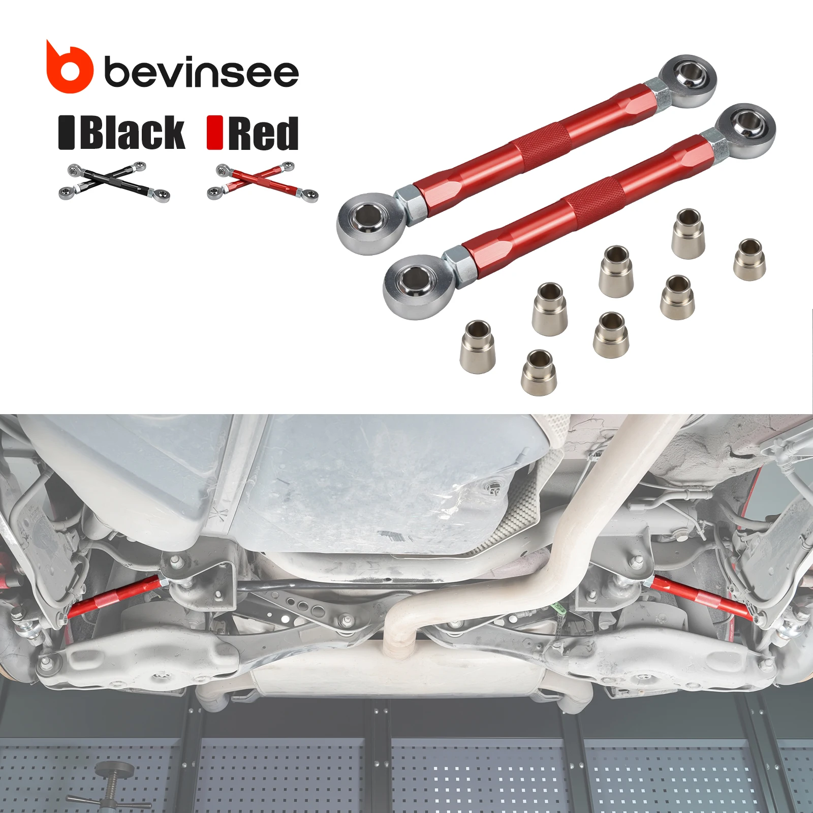 

BEVINSEE Adjustable Rear Toe Links for VW Golf 7 for Passat B8,for Audi A3 S3 8V TT,for SEAT Leon MK3 5F,for Skoda Octavia 3 5E