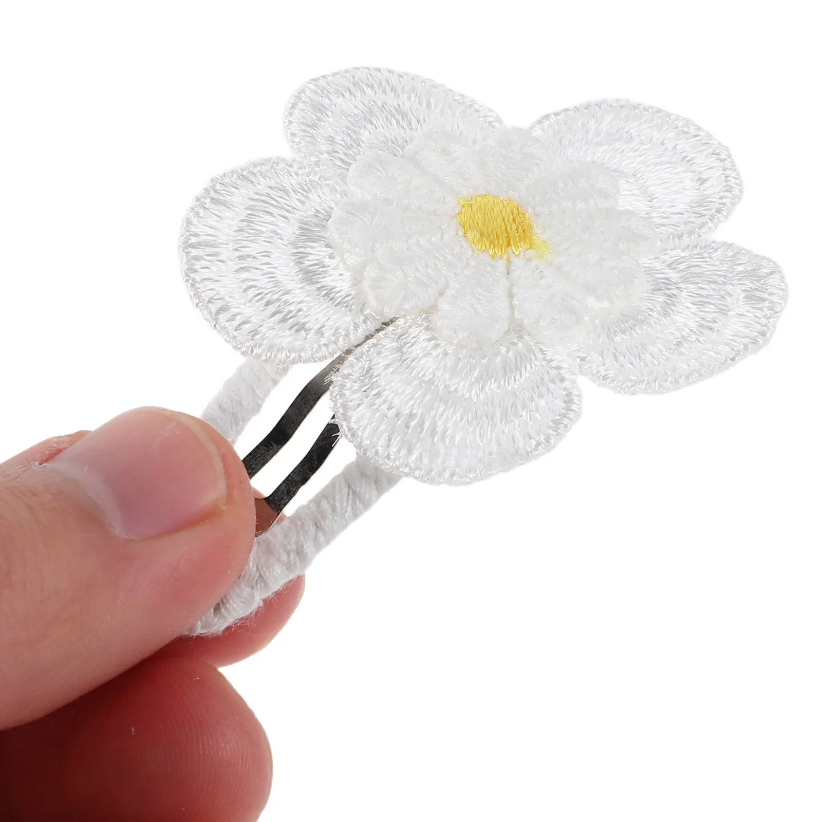 2Pcs Daisy Flower Hair Clips Small Floral Barrettes Beach Summer Hair Accessories Girls Women Headdress Photo Props Cute