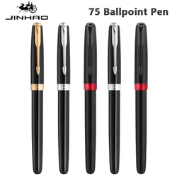 Jinhao 75 Ballpoint Pen Metal Black/Black Red Luxury Elegant Pens Replaceable Refill Writing School Office Supplies Stationery