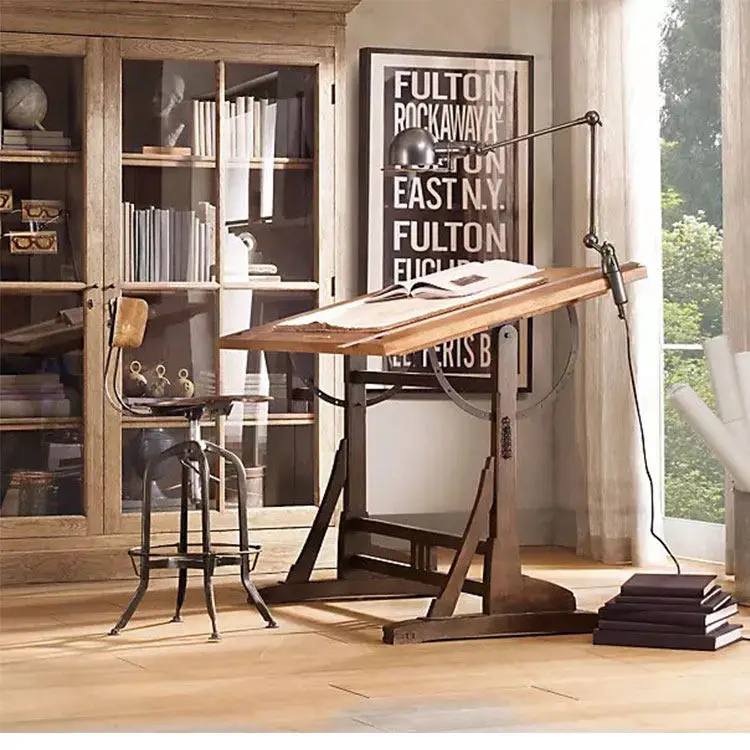 Calligraphy table wrought iron lifting painting table drawing table desk