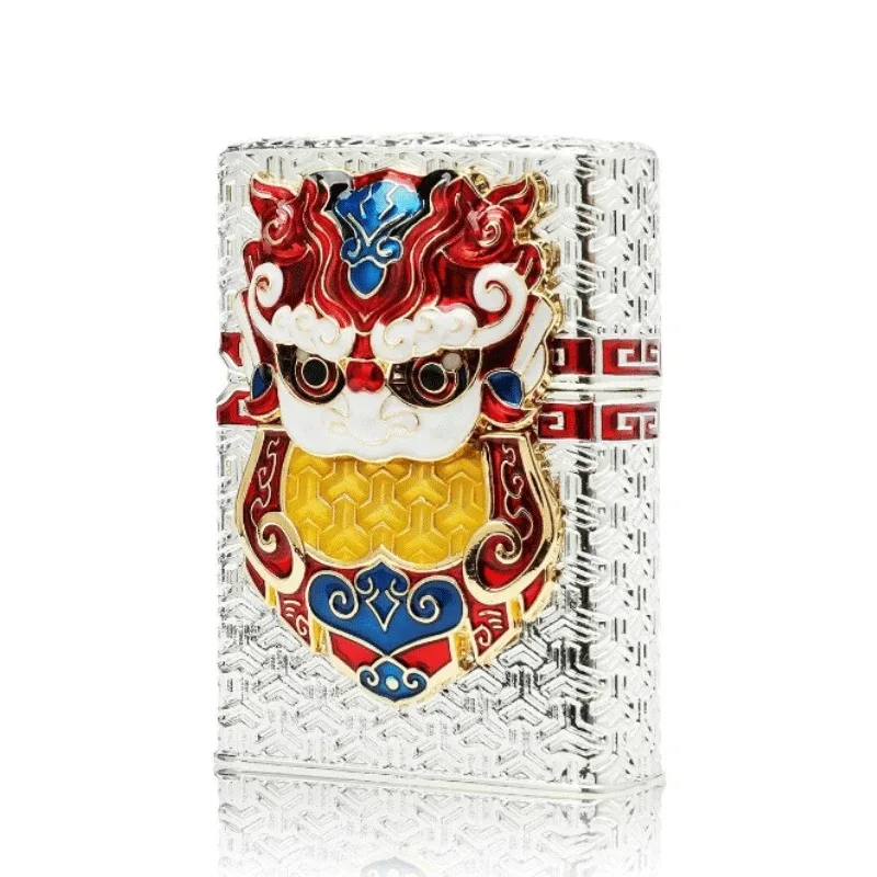 2026 New CHIEF Enamel Armor Machine Series Windproof Cigarette Lighter Kerosine Lighter, Double-sided Gift Packaging