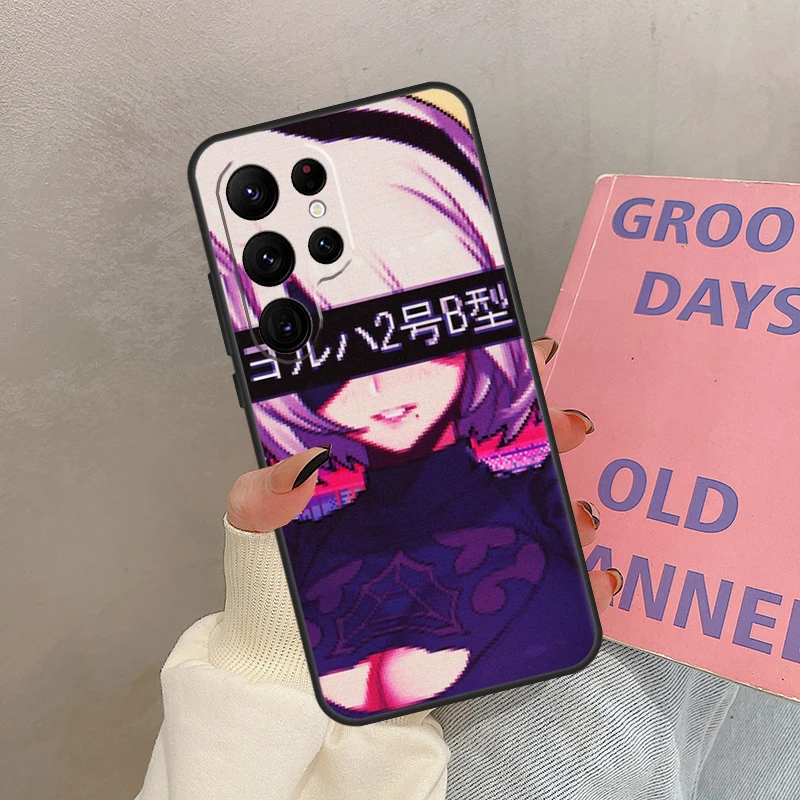 Trieste Japanse Anime Esthetische Case Voor Samsung Galaxy S24 Ultra S20 S21 S22 S23 S25 Ultra S9 S10 Plus S25 FE Cover Coque