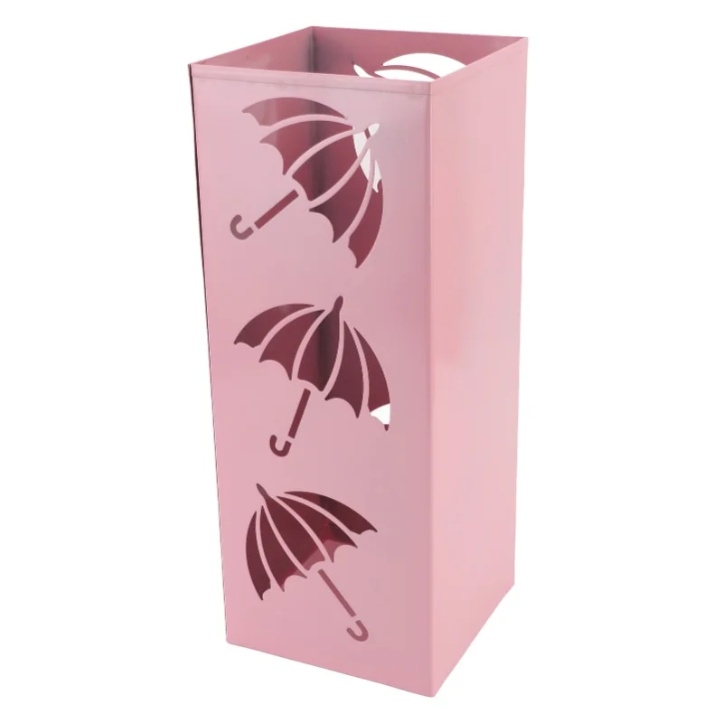 Umbrella Holder Space Saving Anti Tip Over Rustproof Coated Metal Umbrella Bucket For Entryway