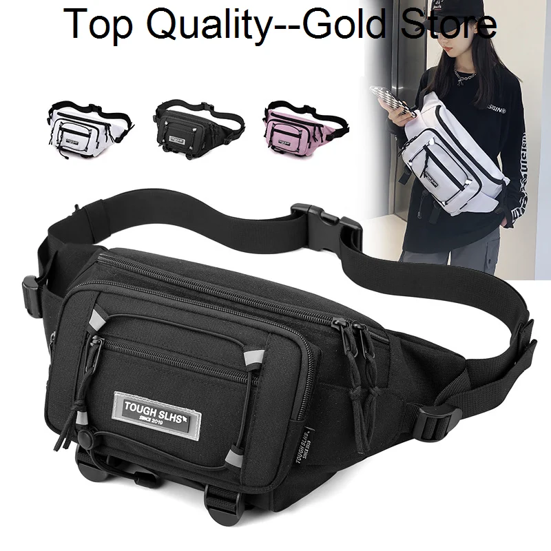 

Men Oxford Fanny Waist Pack Bag Sling Chest For Women Waterproof Military Travel Female Male Messenger Bum Hip Belt Bags