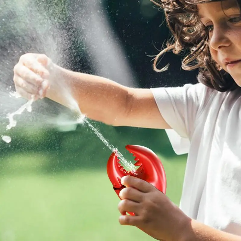 Pulverizador de agua para la playa, juguete de chorro de agua amigable con los niños, divertido juguete de chorro de piscina con forma de garra de cangrejo para piscina y jardín, novedad