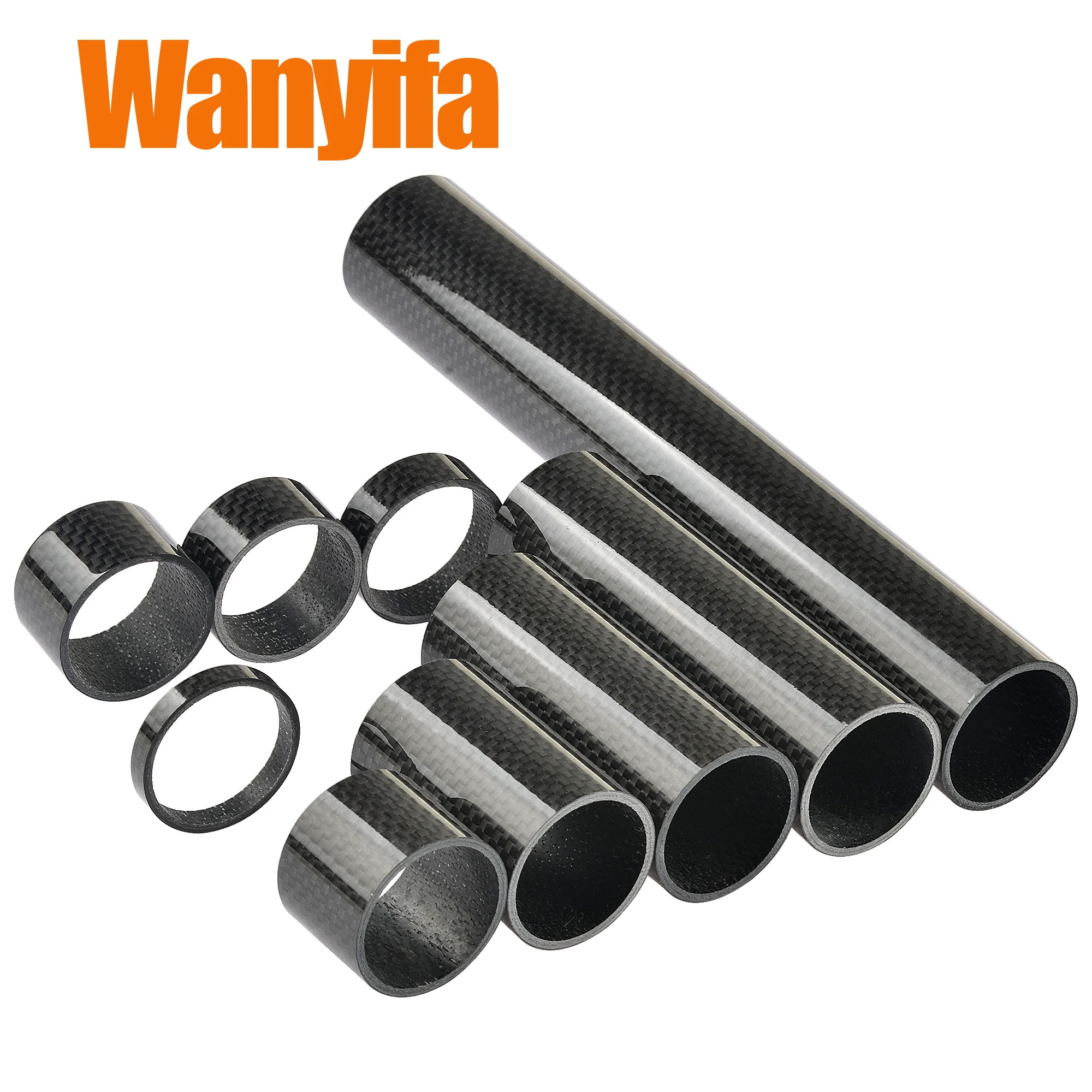 Wanyifa Full Carbon Fork Gasket 60mm-200mm MTB Headset Ring Front Fork Adjustment Spacer for Bicycle Accessories