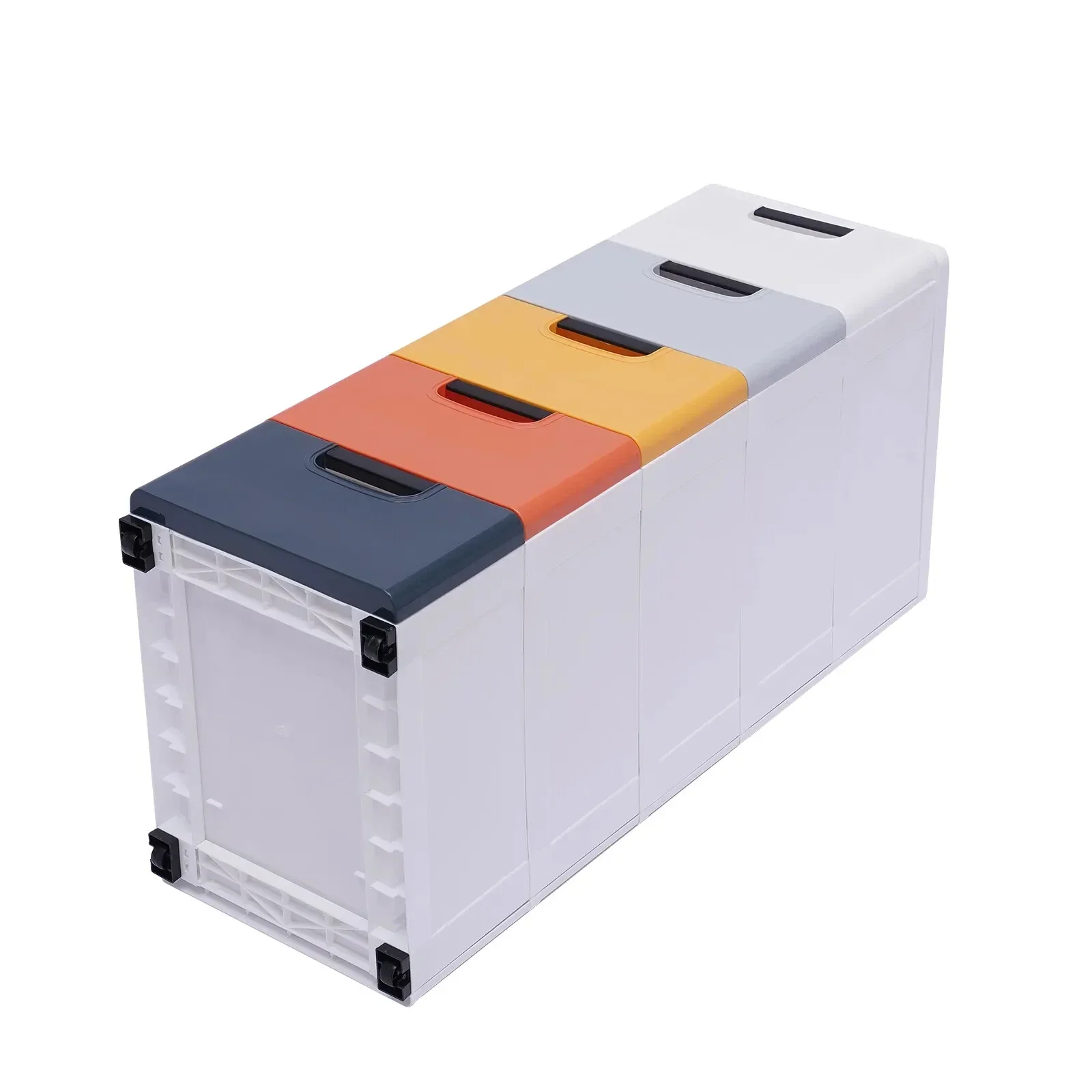 Morandi خزانة بلاستيكية 5 رف 4 درج مضمد 30x40x84 سنتيمتر الملابس المنظم لغرفة المعيشة عنبر