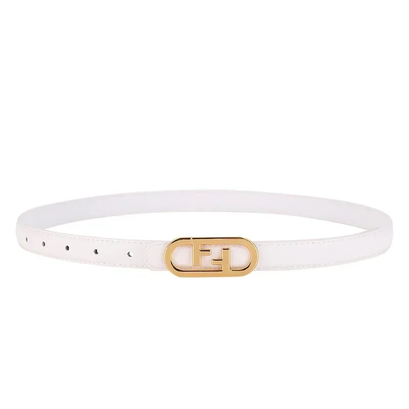 Women\'s Single Sliding Buckle Belt, Luxury Brand, Fashionable, New, 2024