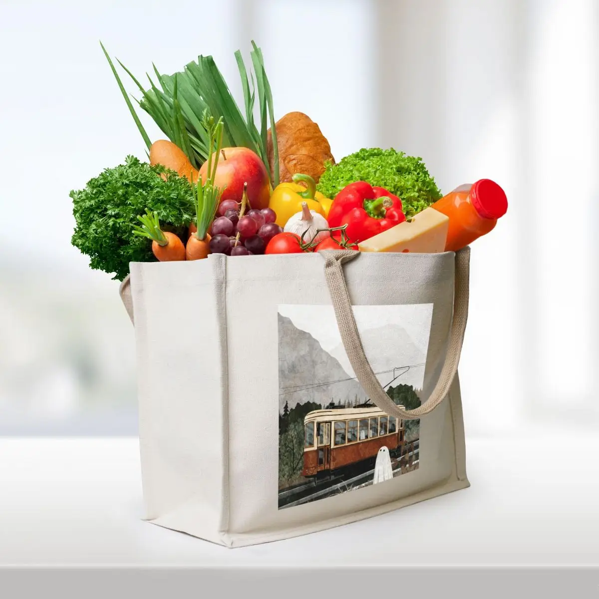 Ghost Tram Tote Bag bag for beach tote bag Women's tote Shopping bags