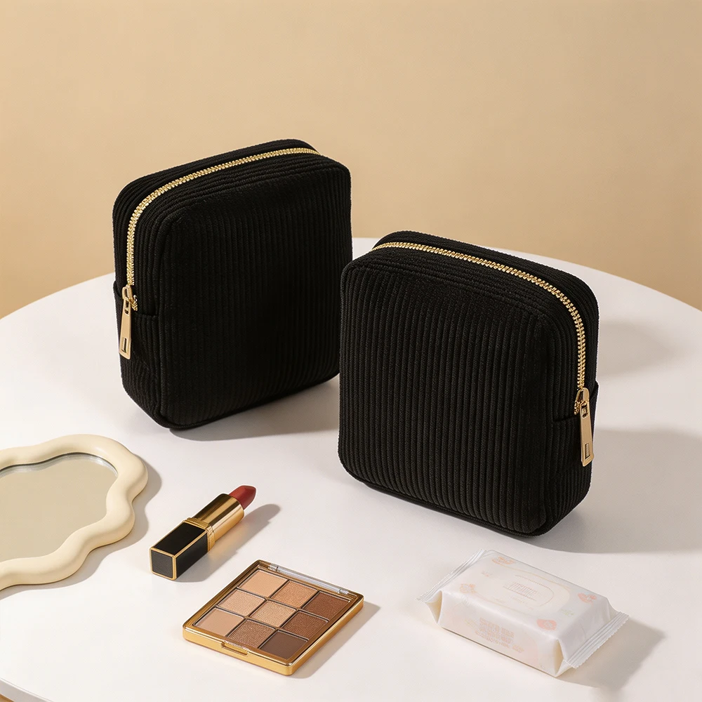 Velvet Makeup Bag Mini Cosmetic Storage Pouch Portable Travel Organizer Box Waterproof Beauty Case Small Vanity Bag for Women