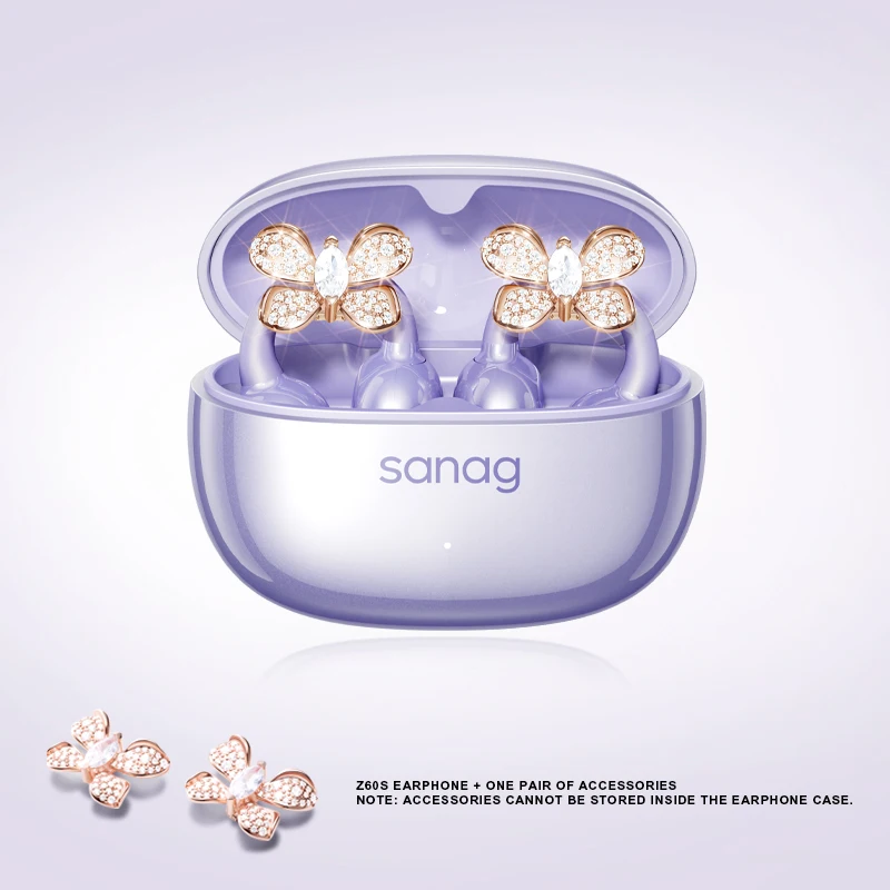 Sanag Z60S Oorclip op OWS-oortelefoon HiFi-geluid Open oordopjes Audífonos Bluetooth draadloze hoofdtelefoon Flash-verkoop Headsed