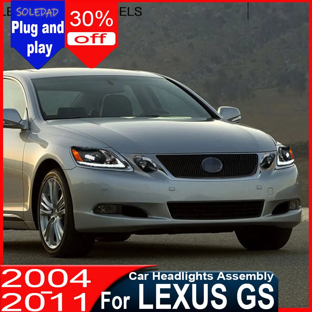 

Car Styling Headlights for Lexus GS350 Headlights 2004-2011 GS300 LED Headlight LED DRL Bi Xenon Lens High Low Beam Parkin