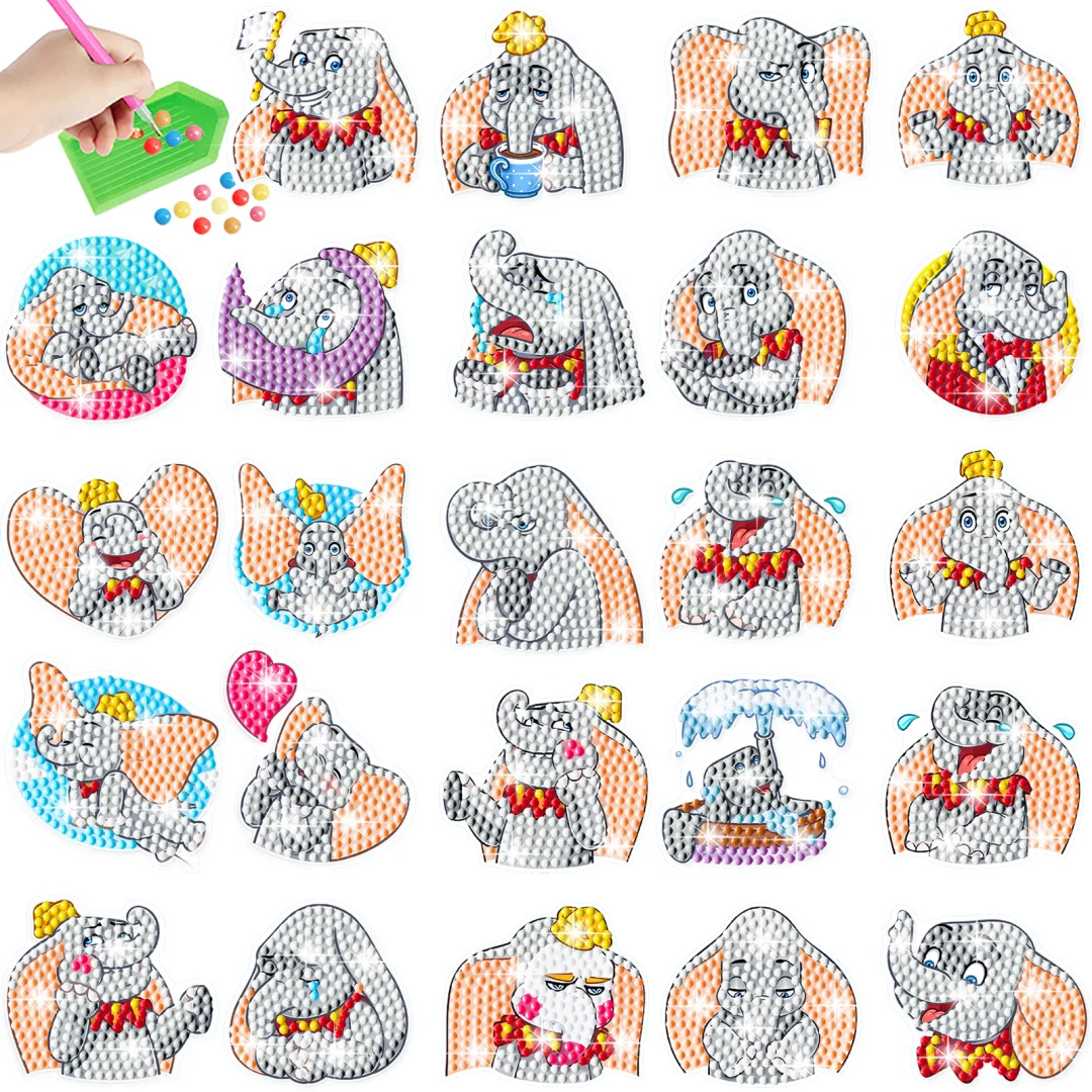DIY Diamond Painting Cartoon Character Dumbo Children's Kit Random Diamond Stickers Handmade Creative Craft Focus Training