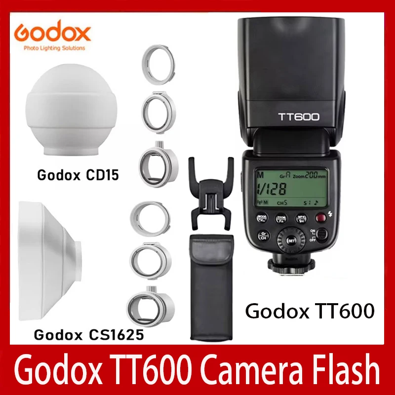 

Optional Godox ML-CD15 ML-CS1625 Flash Diffuser For C/N/S/F/O SLR Camera 2.4G Wireless TTL 1/8000s Speedlite Godox TT600 Flash