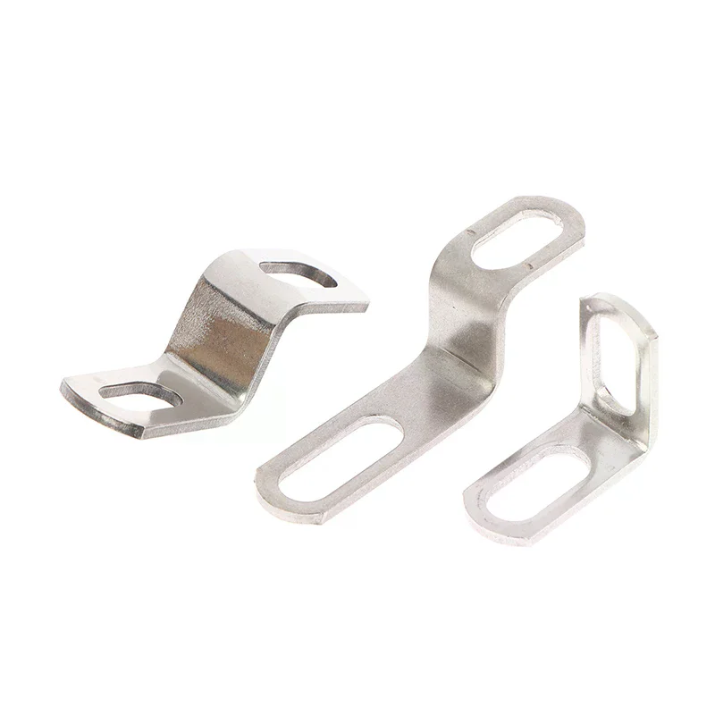 Motorcycle Exhaust Pipe Bracket Z/L-Shaped Stainless Steel Moto Modification Exhausts Pipe Clamps Fixed Bracket Accessory