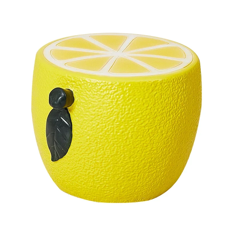 Nordic small apartment living room cute stool Internet celebrity home shoe changing stool creative lemon model low stool