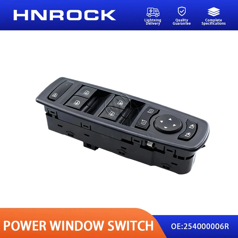 NEW HNROCK 254000006R Electric Window Switch Lifter Suitable for Renault Megane Cabin Glass Window Switch