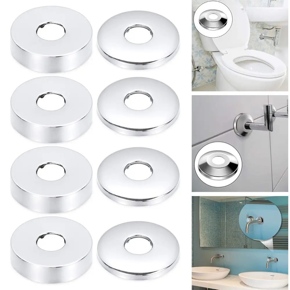Shower Kitchen Flange Cover Chrome Stainless Steel Faucet Decorative Cover Faucet Decor Pipe Wall Covers Faucet Accessories