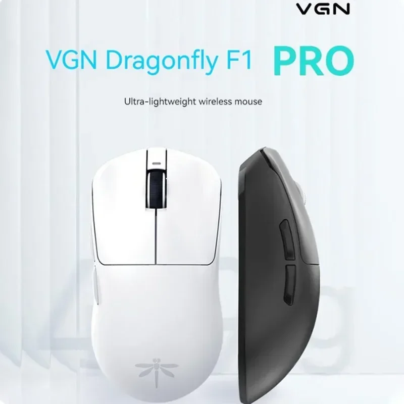 VGN Dragonfly F1 Mouse 2.4G Wireless Mouse Custom Dual-Mode PAW 3395 Wired Lightweight Mute Gamer Mouse for Computer Accessories