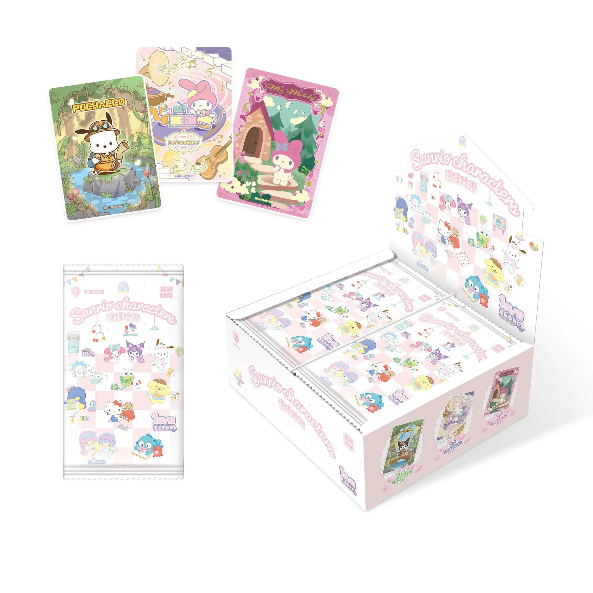 KABAO Sanrio - Caja Sorpresa de Tarjetas Coleccionables Polaroid con Personajes de HelloKitty, Kuromi y My Melody de 7ª Generación