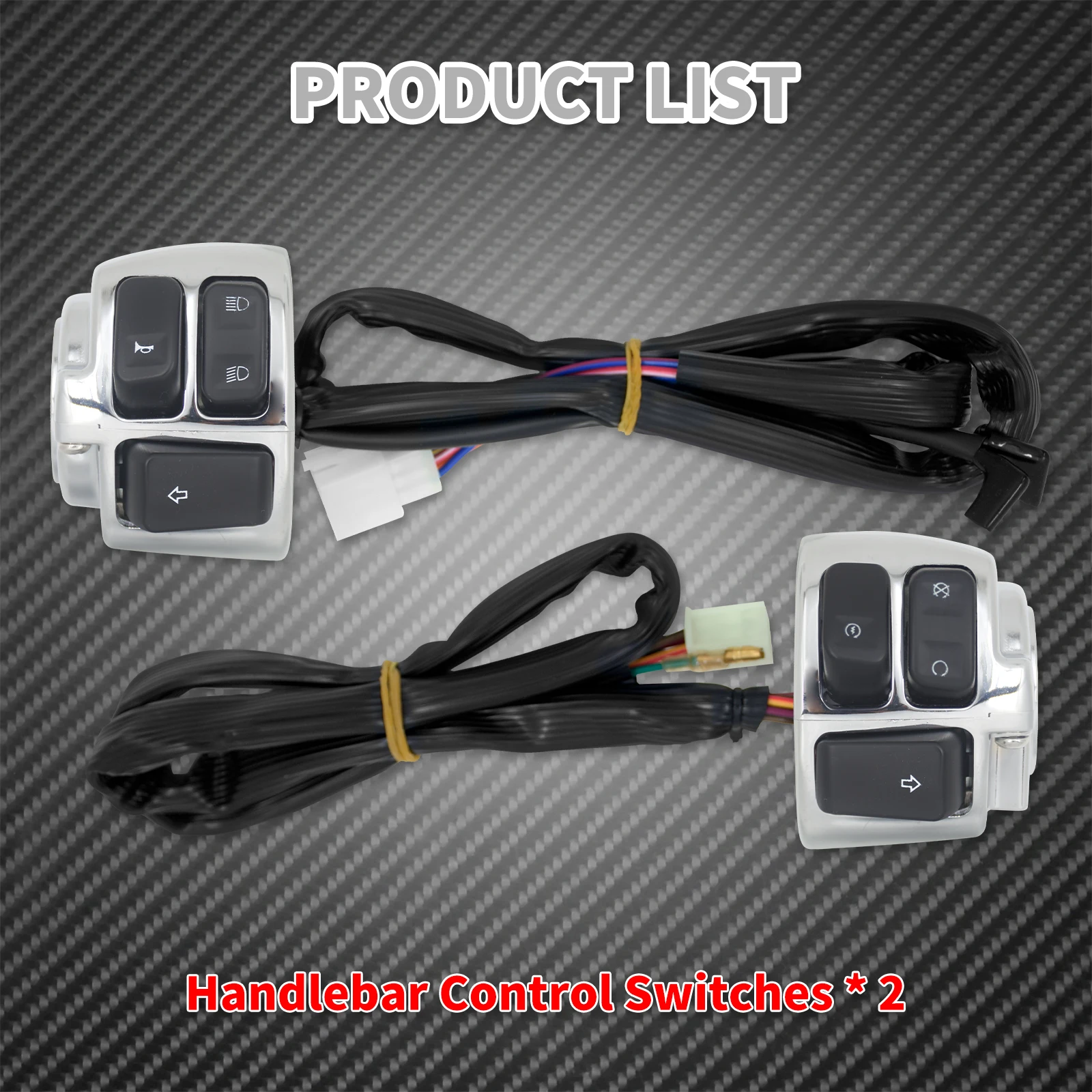 Motorrad 1 "Lenker Control Schalter + Kabelbaum Für Harley Dyna Fat Bob FXDF Touring Softail Sportster XL Softail 96-12