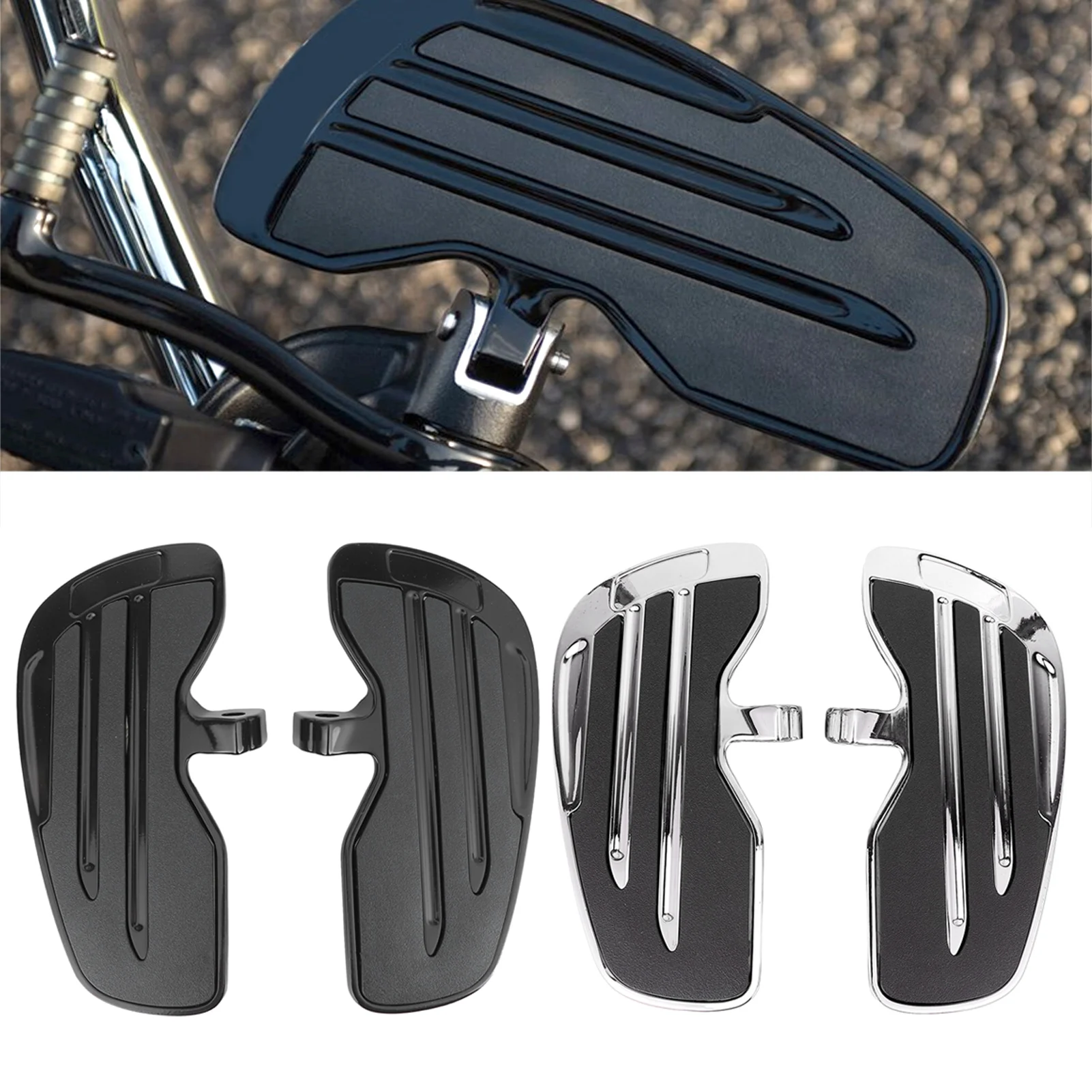 Aluminum Front  Floorboards Foot Pegs Footboard Fit For Indian  / Sixty / Bobber 2015‑2021 Front Floorboards