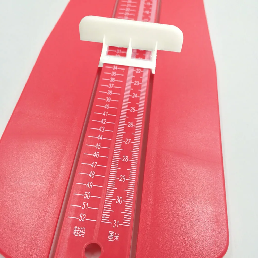 

2pcs Foot Ruler Plastic Measuring Device For Adults Shoe Size Accurate Foot Length Width Measurement Tool Red Blue