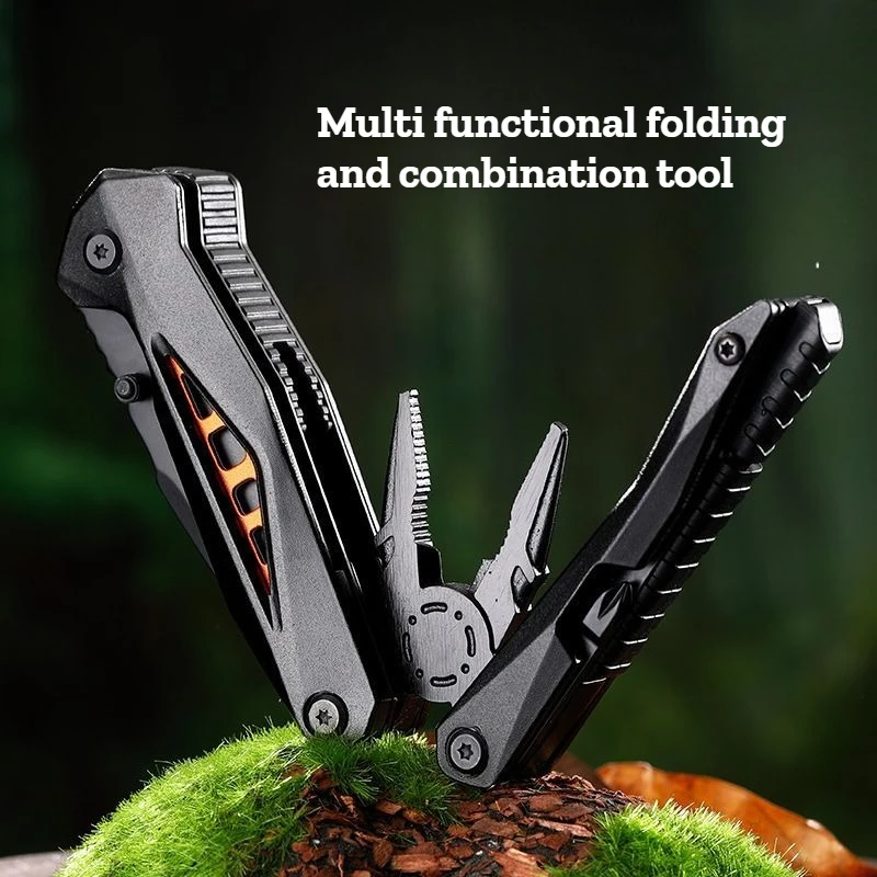 

Stainless Steel Camping Equipment Combination Folding Portable Tool Multifunctional Pliers for Outdoor Emergency